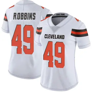 ＃49 Women's Aidan Robbins White Limited Cleveland Browns Vapor Untouchable Jersey