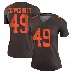 ＃49 Women's Carson Schwesinger Brown Legend Cleveland Browns Alternate Jersey