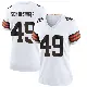 ＃49 Women's Carson Schwesinger White Game Cleveland Browns Jersey