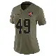 ＃49 Women's Devon Cajuste Olive Limited Cleveland Browns 2025 Salute to Service Jersey