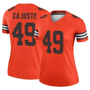＃49 Women's Devon Cajuste Orange Legend Cleveland Browns Inverted Jersey