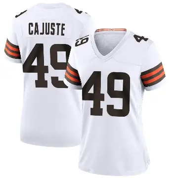 ＃49 Women's Devon Cajuste White Game Cleveland Browns Jersey