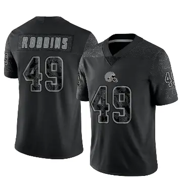＃49 Youth Aidan Robbins Black Limited Cleveland Browns Reflective Jersey