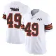 ＃49 Youth Aidan Robbins White Limited Cleveland Browns Vapor 1946 Collection Alternate Jersey