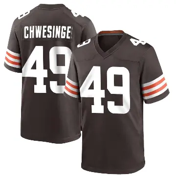 ＃49 Youth Carson Schwesinger Brown Game Cleveland Browns Team Color Jersey