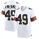 ＃49 Youth Carson Schwesinger White Game Cleveland Browns Jersey
