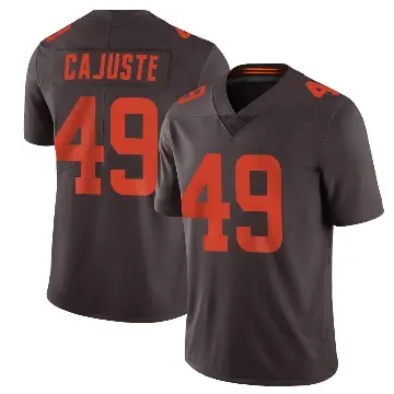 ＃49 Youth Devon Cajuste Brown Limited Cleveland Browns Vapor Alternate Jersey