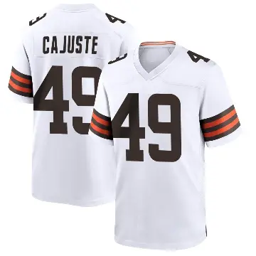 ＃49 Youth Devon Cajuste White Game Cleveland Browns Jersey