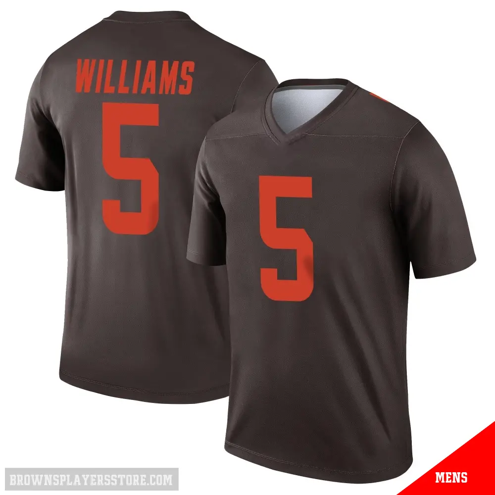 ＃5 Men's Quincy Williams Brown Legend Cleveland Browns Alternate Jersey