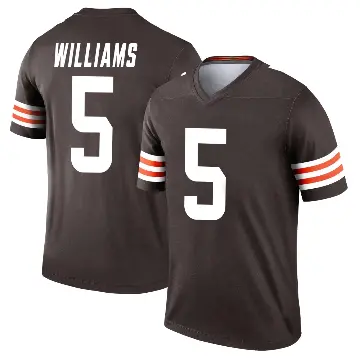 ＃5 Men's Quincy Williams Brown Legend Cleveland Browns Jersey