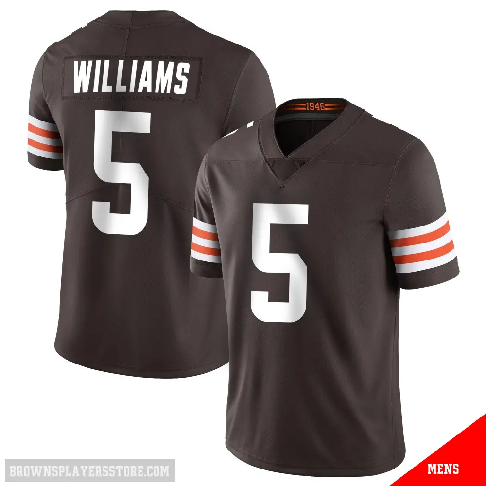 ＃5 Men's Quincy Williams Brown Limited Cleveland Browns Team Color Vapor Untouchable Jersey