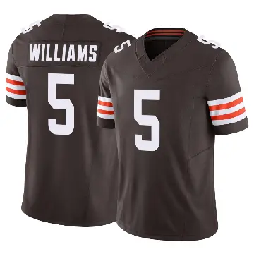 ＃5 Men's Quincy Williams Brown Limited Cleveland Browns Vapor F.U.S.E. Jersey