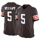 ＃5 Men's Quincy Williams Brown Limited Cleveland Browns Vapor F.U.S.E. Jersey
