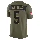 ＃5 Men's Quincy Williams Olive Limited Cleveland Browns 2025 Salute to Service Jersey