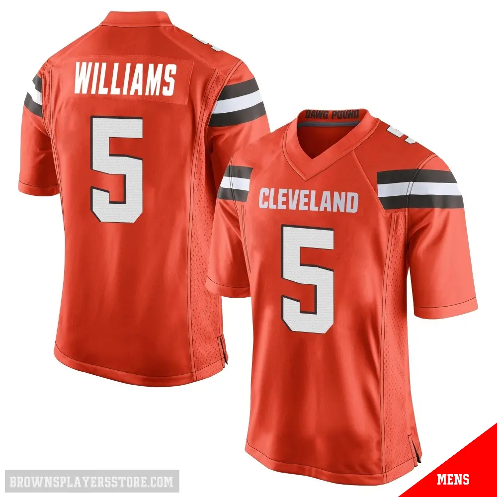 ＃5 Men's Quincy Williams Orange Game Cleveland Browns Alternate Jersey