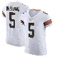 ＃5 Men's Quincy Williams White Elite Cleveland Browns Vapor Jersey