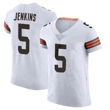 ＃5 Men's Rayshawn Jenkins White Elite Cleveland Browns Vapor Jersey