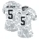 ＃5 Women's Quincy Williams Arctic Camo Limited Cleveland Browns 2024 Salute to Service Jersey