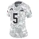 ＃5 Women's Quincy Williams Arctic Camo Limited Cleveland Browns 2024 Salute to Service Jersey