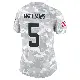 ＃5 Women's Quincy Williams Arctic Camo Limited Cleveland Browns 2024 Salute to Service Jersey