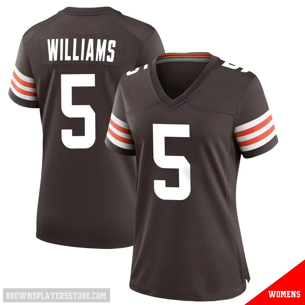 ＃5 Women's Quincy Williams Brown Game Cleveland Browns Team Color Jersey