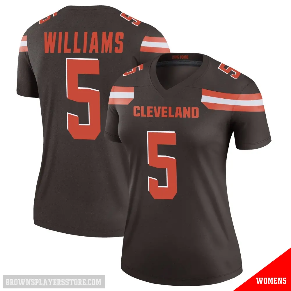 ＃5 Women's Quincy Williams Brown Legend Cleveland Browns Jersey