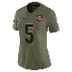 ＃5 Women's Quincy Williams Olive Limited Cleveland Browns 2025 Salute to Service Jersey