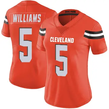 ＃5 Women's Quincy Williams Orange Limited Cleveland Browns Alternate Vapor Untouchable Jersey