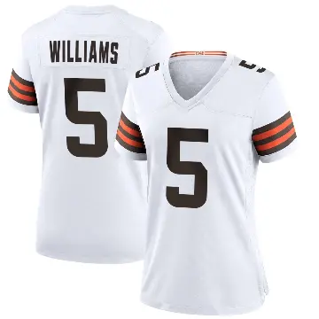 ＃5 Women's Quincy Williams White Game Cleveland Browns Jersey