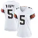 ＃5 Women's Quincy Williams White Game Cleveland Browns Jersey