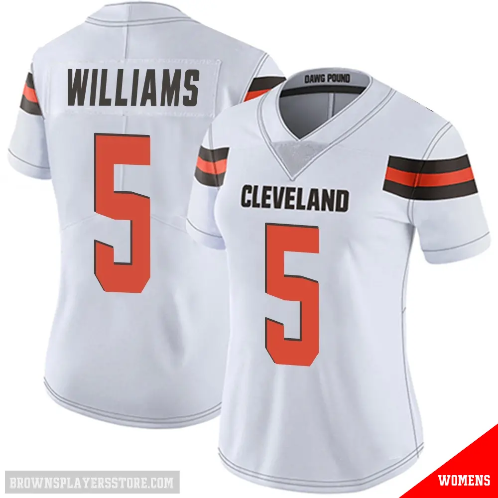＃5 Women's Quincy Williams White Limited Cleveland Browns Vapor Untouchable Jersey