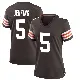 ＃5 Women's Rayshawn Jenkins Brown Game Cleveland Browns Team Color Jersey