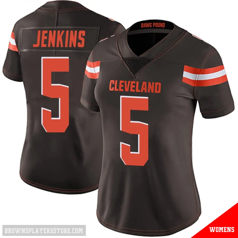 ＃5 Women's Rayshawn Jenkins Brown Limited Cleveland Browns Team Color Vapor Untouchable Jersey