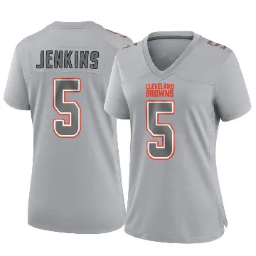 ＃5 Women's Rayshawn Jenkins Gray Game Cleveland Browns Atmosphere Fashion Jersey