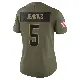 ＃5 Women's Rayshawn Jenkins Olive Limited Cleveland Browns 2025 Salute to Service Jersey