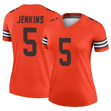 ＃5 Women's Rayshawn Jenkins Orange Legend Cleveland Browns Inverted Jersey