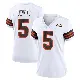 ＃5 Women's Rayshawn Jenkins White Game Cleveland Browns 1946 Collection Alternate Jersey