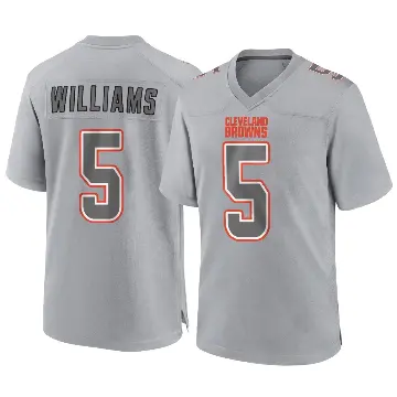 ＃5 Youth Quincy Williams Gray Game Cleveland Browns Atmosphere Fashion Jersey