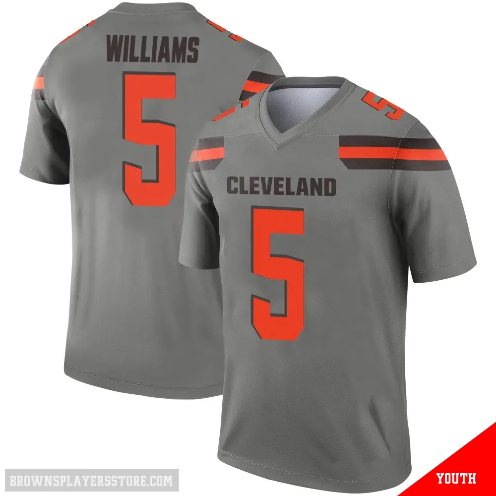 ＃5 Youth Quincy Williams Legend Cleveland Browns Inverted Silver Jersey