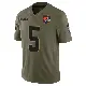 ＃5 Youth Rayshawn Jenkins Olive Limited Cleveland Browns 2025 Salute to Service Jersey