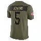 ＃5 Youth Rayshawn Jenkins Olive Limited Cleveland Browns 2025 Salute to Service Jersey