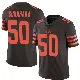 ＃50 Men's Rex Sunahara Brown Limited Cleveland Browns Color Rush Jersey