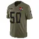 ＃50 Men's Rex Sunahara Olive Limited Cleveland Browns 2025 Salute to Service Jersey