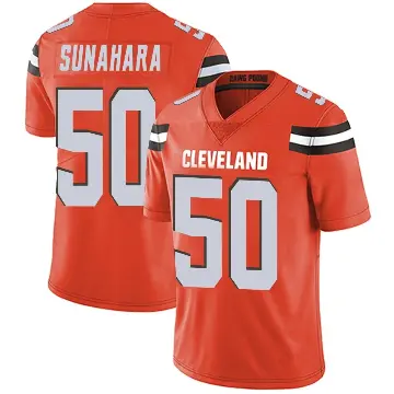 ＃50 Men's Rex Sunahara Orange Limited Cleveland Browns Alternate Vapor Untouchable Jersey
