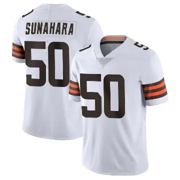 ＃50 Men's Rex Sunahara White Limited Cleveland Browns Vapor Untouchable Jersey