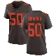 ＃50 Women's Rex Sunahara Brown Game Cleveland Browns Alternate Jersey