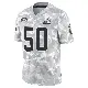 ＃50 Youth Rex Sunahara Arctic Camo Limited Cleveland Browns 2024 Salute to Service Jersey