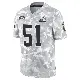 ＃51 Men's Mike Hall Jr. Arctic Camo Limited Cleveland Browns 2024 Salute to Service Jersey