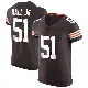 ＃51 Men's Mike Hall Jr. Brown Elite Cleveland Browns Vapor Jersey