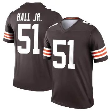 ＃51 Men's Mike Hall Jr. Brown Legend Cleveland Browns Jersey